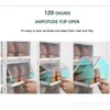 Clothing Wardrobe Storage 38 3Pcs Push Der Type Shoe Box Portable Stackable Plastic Seethrough Transparent Dertype Shoes Case Drop Dh7Jw