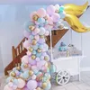 Outros adesivos decorativos sereias da série oceânica Garland arco kits chorme azul ballons balões de látex de casamento festas de aniversário decors de chá de bebê globos 230110