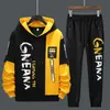 Männer Trainingsanzüge Männer 2 Stück Schweißanzüge Herren Patchwork Druck Sweatshirts Jogginghose Sets Student Ehemann Sportkleidung 221104