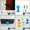 Annan hemlagringsorganisation 5st Sile Anticollision House Door Stopper Doorknob Wall Mute Crash Pad Cushion Cabinet Handle Loc Otdz3