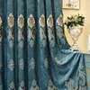 Curtain European-Style Chenille Embroidered High Shading Light Blackout Curtains For Living Room Bedroom Luxury Home Decor