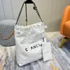 Latest products Garbage bag Clutch Luxury female male designer channel chain travel women fashion Shopping Tote Tote Leather Oblique shoulder