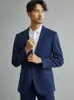 Herrenanzüge, Herrenanzug, reinblau, Gentleman-Herren mit Hosen, Vatertagsgeschenk, Hochzeit für Geschäftsmann, Bräutigam, Slim-Fit, 6XL