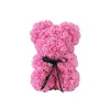 Flores decorativas grinaldas rosa ursinho urso dia dos namorados presente 25 cm ursos de flores de decora￧￣o artificial presentes de natal para mulheres v dhbyx