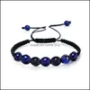 Bedelarmbanden 8 mm kralen armband natuurlijke stenen verstelbare geweven touwketen yoga minnaars casual sieraden drop levering otqpt