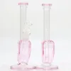 Vintage Nieuwe roze liefde Hartglas Bong Water Pijp Bubbler Hookah Heady Oil Dab Rigs Birdcage Percolator Shisha voor roken