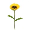 Dekorativa blommor 2023 Sunflower Simulation Flower Summer Film Pography Props