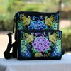 Avondtassen mooie borduurwerk vrouwen nationale driedelige zipper! Multi floral geborduurde kleine schoudercrossbody vintage canvas drager