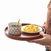Plates Full Tableware Of Whole Wood Fruit Bread Plate Burlywood Wooden Dinner Pallet Black And Red Simple Design Sets 2023