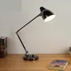 Bordslampor Chrome Metal Desk Lighting E27 LED LÄSLAMSKONTORIK KONTORI LJUS STUDIELÄGGAR LIGHT LIGHT Bedroom Lamparas