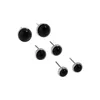 Stud 100 925 Sterling Sier Earring 4/6/8Mm Geometric Round Black Agate Earrings For Women Girls Drop Delivery Jewelry Dhmt7