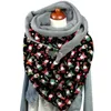 Sjaals dames kerstknop sjaalsneeuwen afdrukken casual winter warme sjaals kerstman mode wrap winddicht buiten