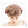 Handtuch Quick Dry Bad Haar Trocknen Kappe Kopf Wrap Hut Make-Up Kosmetik Bade Werkzeug A803 15 Drop Lieferung Hause garten Textilien Otyeu