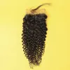 Perruques en dentelle 4x4 5x5 fermeture cheveux humains avec bébé vague profonde brésilien Remy partie libre/partie moyenne 230106
