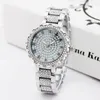 Montres-bracelets de luxe strass Bracelet montre femmes diamant mode dames robe marque en acier inoxydable cristal montre-bracelet horloge