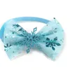 Hundkläder 50/100st Pet Winter Bow Ties Snowflinge Slyckor Valp Cat Blue Bowties Collar Grooming Products For Small Dogs Dog