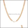 Pendant Necklaces Pearl Necklace Crystal Simation White Mtilayer Ladies Wedding Bridesmaid Temperament Three Styles 12Pcs Drop Deliv Dhhcv