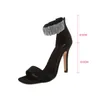Sandalen 2023 Luxus Strass Frauen Sexy Bling Kristall High Heel Elegante Party Schuhe Bankett Heels Abdeckung