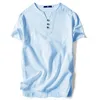 Camiseta masculina camiseta de verão algodão camisetas casuais mangas curtas estilo chinês vintage v pesco