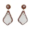 boucles d'oreilles en verre transparent