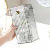 Storage Boxes Eyebrow Pencil Holder With Grid Cosmetics Multifunctional Makeup Brush Display Cases Dustproof For Dressing Table