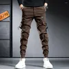 Erkek Pantolonları Moda Streetwear Gündelik Kargo Erkek Tulumları Büyük Cep Tasarımcısı Tech-Wear Harem Pantolon Hip Hop Joggers Pantalones