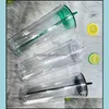 Tumblers 24 oz şeffaf plastik düz kapak akrilik su şişeleri ST çift duvarlı taşınabilir ofis kahve kupası yeniden kullanılabilir şeffaf sol dhwqd