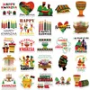 50шт счастливые наклейки Kwanzaa Неполученная водонепроницаем