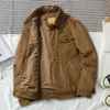 Men's Jackets High Quality 2023 Men's Winter Plus Jacket Corduroy Tooling Casual Parka Korean Fashion Solid Color Cotton