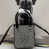 Handtas kleine satijnen draagtas met kristallen ontwerper luxe tas dames schoudertas mode crossbody tas leer nieuw 2022