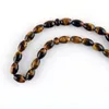 Link Bracelets Natural Stone Tiger Eye Beads Islamic Rosary Muslim Tasbih 33 Misbaha Tesbih Bracelet 8 12mm