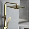 Bathroom Shower Sets Thermostatic Faucets Set Gold Brass System With Body Sprays Showers Rainfall Water Mixer Bathtub Faucet Drop De Dhavp