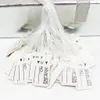 2500pcs 24*15mm 925 Silver Gold Stars DIY Handwritten Price Tag Rectangular Label Jewelry Ring Necklace With String With Cotton Rope