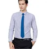 Camisas de vestido masculinas Men's Men Shirt Business Formal Macho de manga longa listrada de alta qualidade para o escritório desgaste Autumm