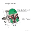 Manşet Bağlantıları 50Pairslot Film Falcon Darth Vader BB8 R2D2 TIE Clips Fan Hediyeleri için Kollin