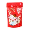 Emballage cadeau 50 pièces année chinoise chat porte-bonheur neige croustillant Nougat sac à fermeture éclair automatique biscuit cuisson collations emballage 230110