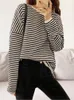 Women's Tshirt Realeft Autumn Winter Stands Tshirts Vintage Long Sleeve Oneck Basic Casual Shirts Female Knitting Tops Lady 230110