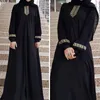 Abbigliamento etnico Arabo Musulmano Abito Abaya Donna Modesto Kimono Stampa Casual Marocchino Caftano Islam Maxi Abiti Taglie Forti