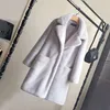 Pelliccia da donna finta donna cappotto di visone femmina solida giù collare inverno inverno calda la signora casual giacca 230109