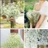 Fiori decorativi Ghirlande All'ingrosso 10 Pz / lotto Beautif Gypsophila Artificiale Seta Finta Respiro Del Bambino Pianta Casa Decorazioni Di Nozze Otsyf