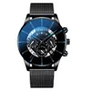 Montres-bracelets en acier inoxydable calendrier montre-bracelet à Quartz hommes montre de sport horloge genève heures pour Reloj Hombre Relogio Masculin