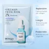 Urządzenia do pielęgnacji twarzy 20pcs Bioaqua Centella Collagen Mask VC nawilżanie odświeżającą arkusz hialuronowy Produkty skórne 230109