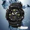 Wristwatches Men's Watch Digital Sports 5ATM Waterproof With Alarm Stopwatch LED Backlight Dual Display Electronic Pointer