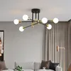 Pendant Lamps Modern Simple E27 Chandelier For Living Room Restaurant Bedroom Lamp Glass Iron Art Hanging Light Fixture Decor
