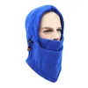 Berets 449B Winter Fleece Hat Scarf Thermal Cover Tactically Warm Balaclava Face Mask Neck Warmer Sport Cycling Ski