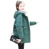 Women's Trench Coats Cotton-Padded Jackets Women Mid-Length 2023 Winter Coat Thick Down Jacket Loose Outwear With Hood Chaqueta Mujer