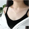 Silver 925 Sterling Sier MTI Stain Stain Stainclaces for Women New New Heysetric roleds eleds Netlace Netlace Fine Jewelry Drop Drop Dhdgm