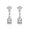 Dangle Earrings Big Crystal For Women Korea Style Gold Color Drop Wedding Trendy Jewelry Gift