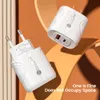 20W USB C 충전기 퀵 충전 3.0 타입 C 빠른 충전 전력 어댑터 2 포트 PD 휴대 전화 충전기 삼성 Xiaomi