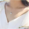 Silver 100 925 Sterling Sier Retro Round Asser Circle Prendants Necklace for Women Joyas de Plata Fine Jewelry Drop Drop